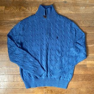 Polo Ralph Lauren Cable-Knit Quarter-Zip Sweater